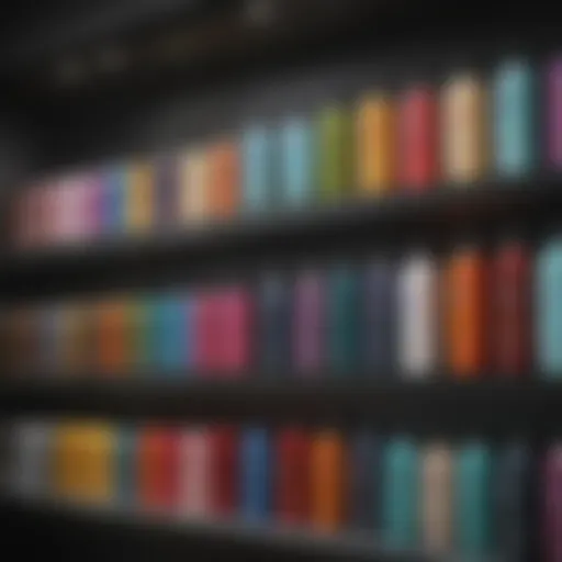 A selection of color-safe shampoos displayed on a shelf