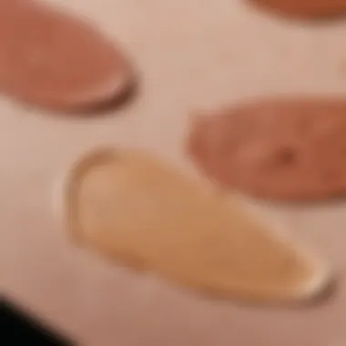 Rich Pigmentation in Affordable Options Close-up of rich pigmentation on a skin tone swatch