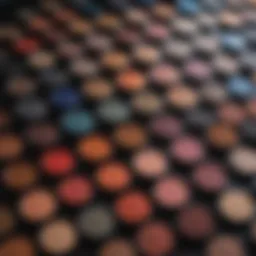 Vibrant palette of affordable eyeshadows showcasing diverse shades