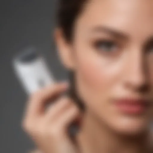 Close-up of the Amazon Braun epilator showcasing its sleek design and ergonomic features.