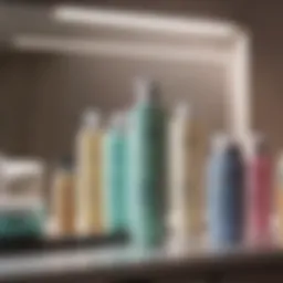 A selection of premium hair bleaching products on a vanity