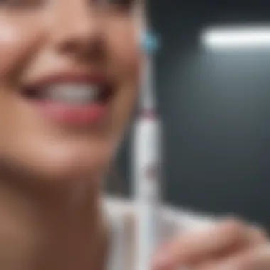 Display of electric toothbrush features and settings