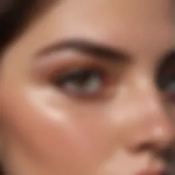 Close-up of eyebrow makeup products designed for oily skin