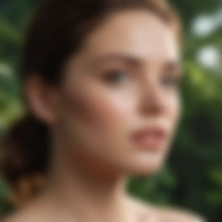 Natural ingredients for a facial treatment