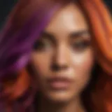 Vibrant hair color palette for dark skin tones