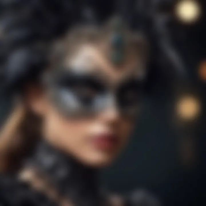 Mysterious masquerade attire with a stunning mask