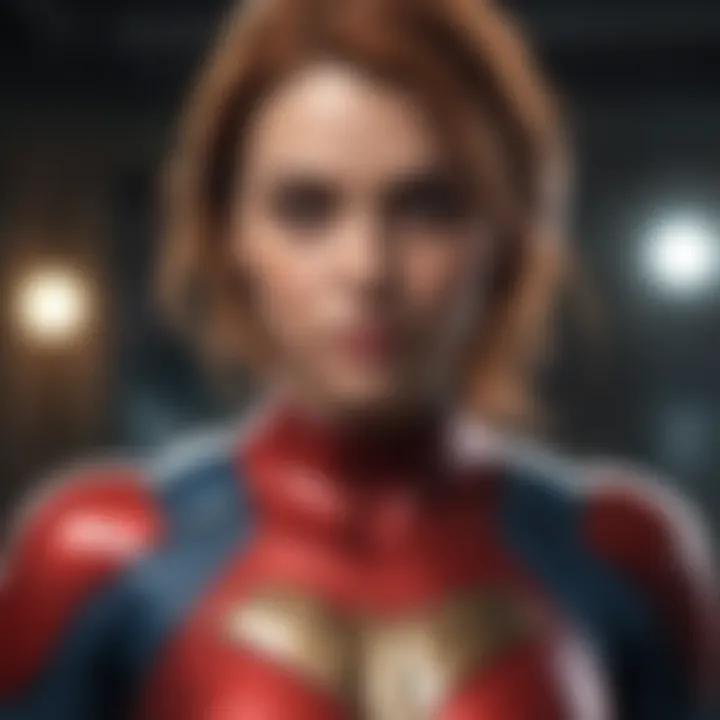 Vibrant superhero outfit showcasing strength and confidence
