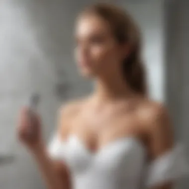 Expert Application Techniques for Dry Shampoo A serene bathroom setting with a person applying dry shampoo expertly