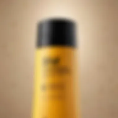 Close-up of a bottle of oil-free sunscreen with SPF rating displayed