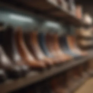 A diverse range of Chelsea boots on a retail shelf, highlighting various styles