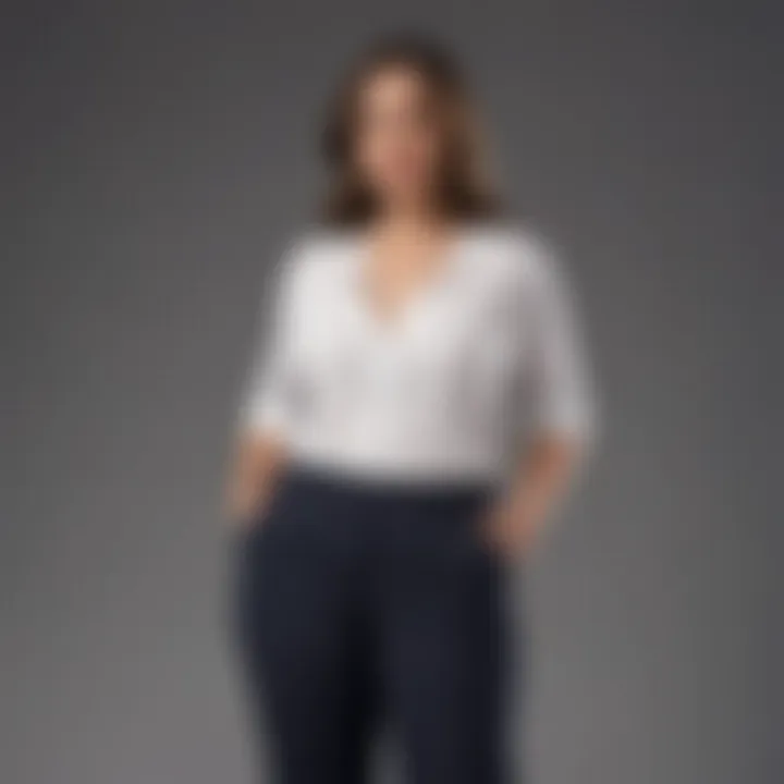 Comfortable plus size trousers styled for work