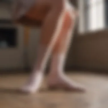 Comfortable Socks Paired with Ballet Flats for Casual Look Comfortable socks paired with ballet flats for casual look