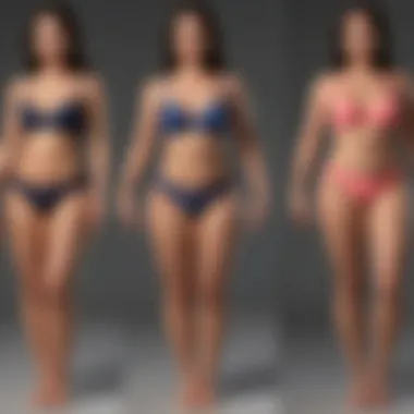 Choosing Swimsuit Bottoms by Body Type Infographic demonstrating how to choose swimsuit bottoms for different body types