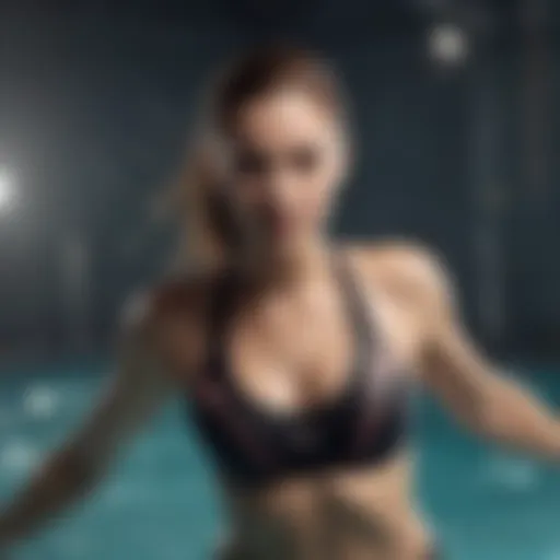 Athletic swimmer showcasing a high-performance swimsuit in action