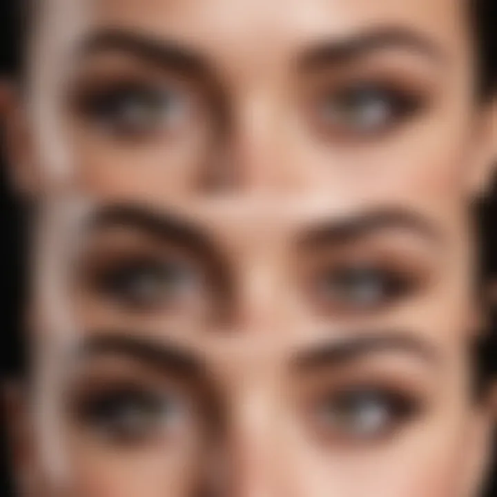 Illustration of different eye shapes with corresponding eyeliner styles