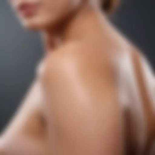 Close-up of smooth skin after hair removal