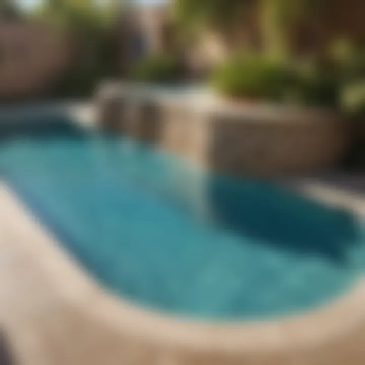 Close-up of the Bestway Paradise Palms pool design showcasing its details