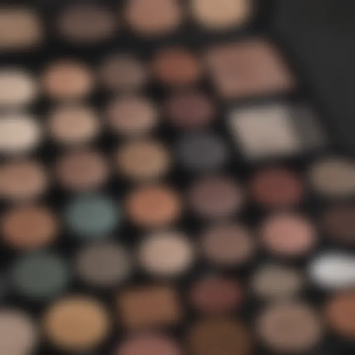Palette of eyeshadow colors suitable for mature skin tones