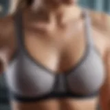 A close-up view of a well-structured sports bra highlighting its support features