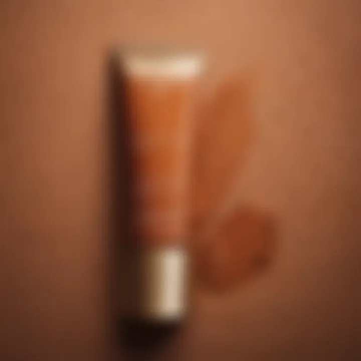 Color swatches of Clarins self-tan products