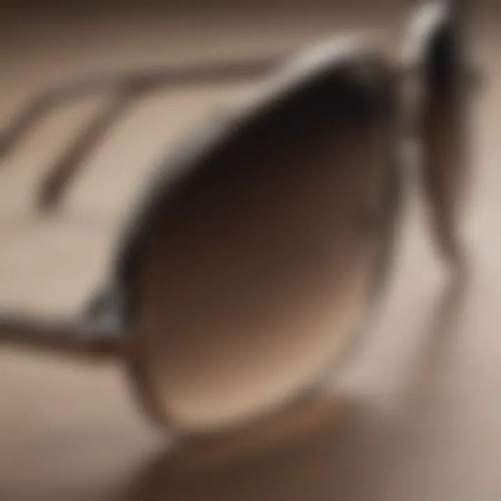 Close-up of premium materials used in Coach sunglasses