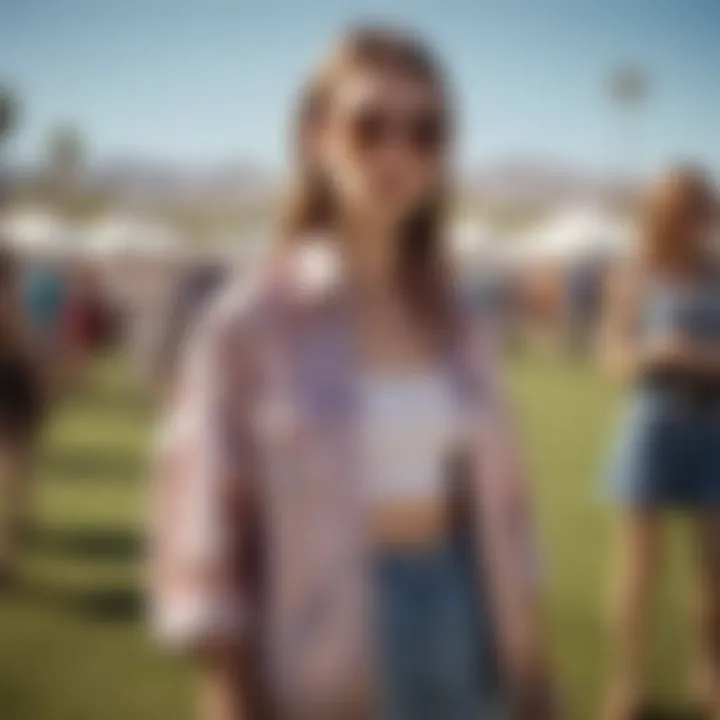Layered outfits perfect for varying festival weather