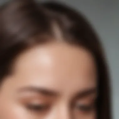 Healthy Scalp and Hair Close-up of scalp with healthy hair