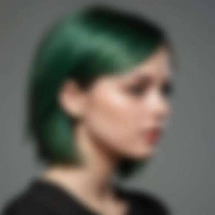 Illustration of hair color wheel highlighting green pigment