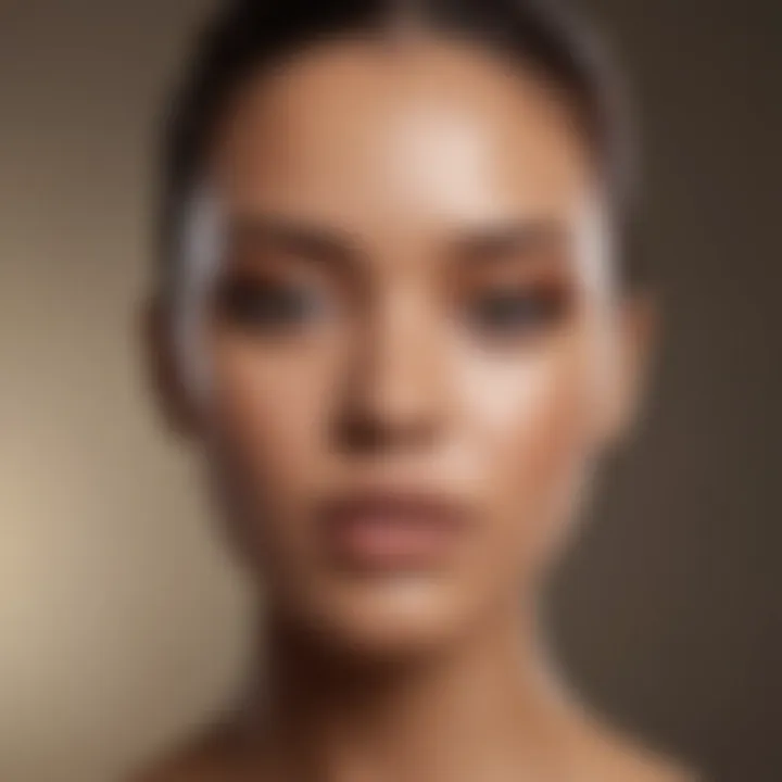 A completed makeup look featuring Fenty Foundation