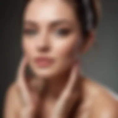 A serene setting showcasing a woman enjoying a facial treatment