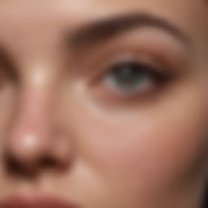 Close-up of skin texture highlighting pores