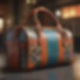 Stylish duffel bag showcasing vibrant colors and patterns