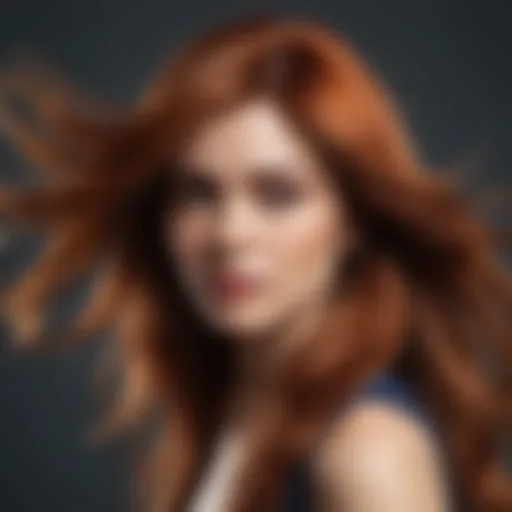 Luxurious hair flowing elegantly, showcasing vibrancy and health.