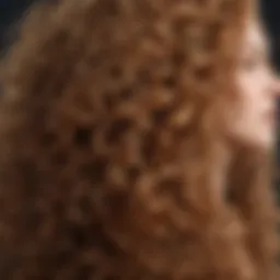 A close-up of air-dried hair showcasing defined curls and waves.
