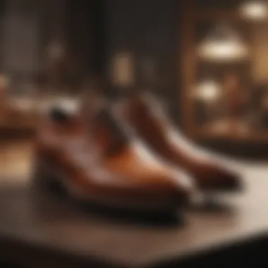 Detailed view of Cole Haan footwear showcasing craftsmanship