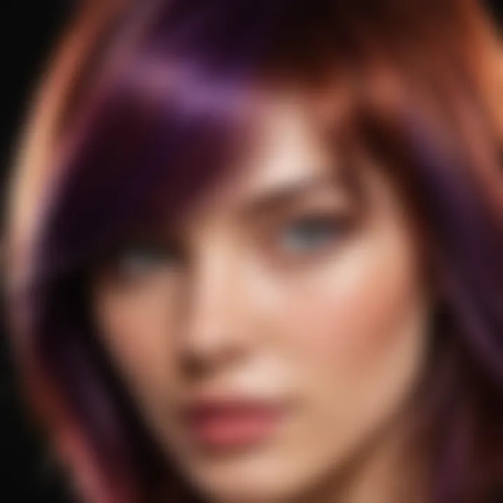 A close-up of luscious hair showing the shine and vibrancy of semi-permanent color.