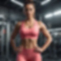 Stylish gym outfit featuring high-performance fabric