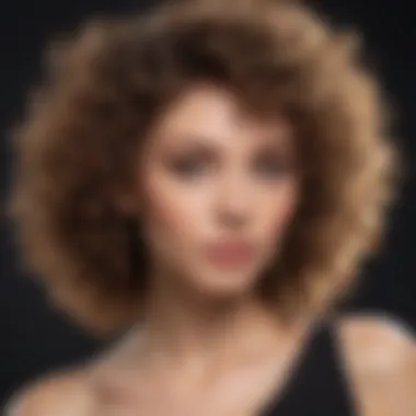 A close-up of beautifully defined curls enhanced by air dry mousse