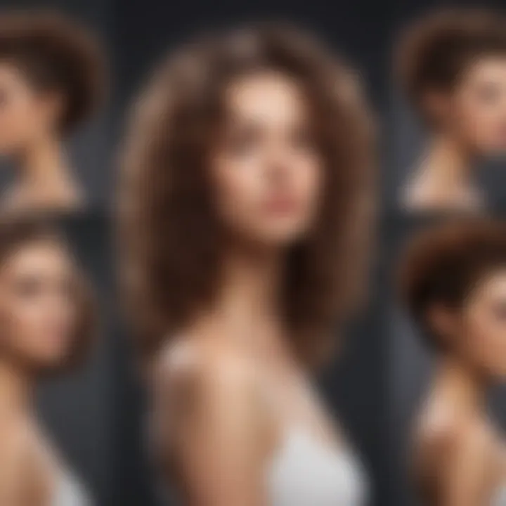 Diverse hair types styled with Denman curl brush