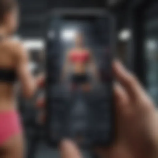 A dynamic interface of a fitness app showcasing diverse workout options