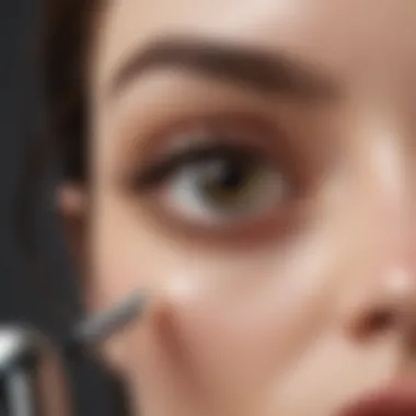 Graphic representation of the benefits of using Dior Eye Cream with Rollerball
