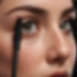 Close-up of lash growth mascara wand highlighting bristle design