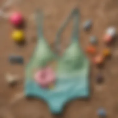 Close-up of eco-friendly materials used in bathing suit production.