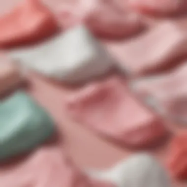 Diverse Eco-Friendly Menstrual Pad Designs A collection of eco-friendly menstrual pads showcasing various designs and colors.