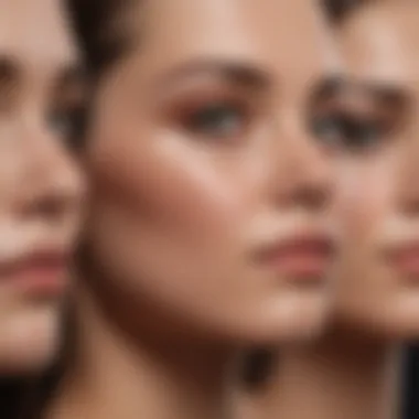 An infographic illustrating skin types and recommended treatments