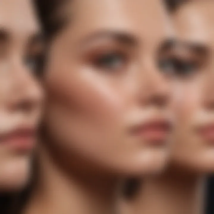An infographic illustrating skin types and recommended treatments