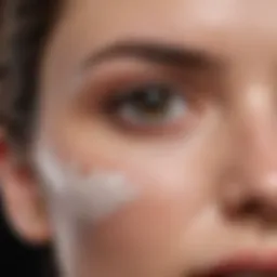 Close-up of skincare product with focus on texture