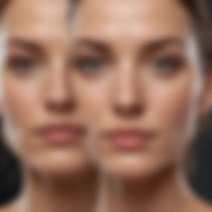 Before and after results of a successful dermatological treatment