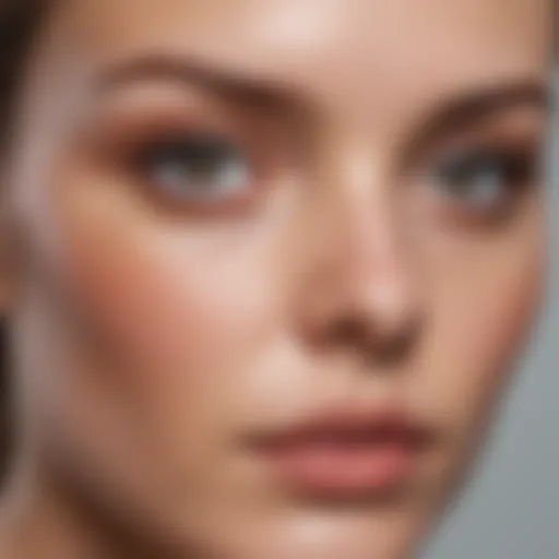 Close-up of skin under the eyes showing fine lines