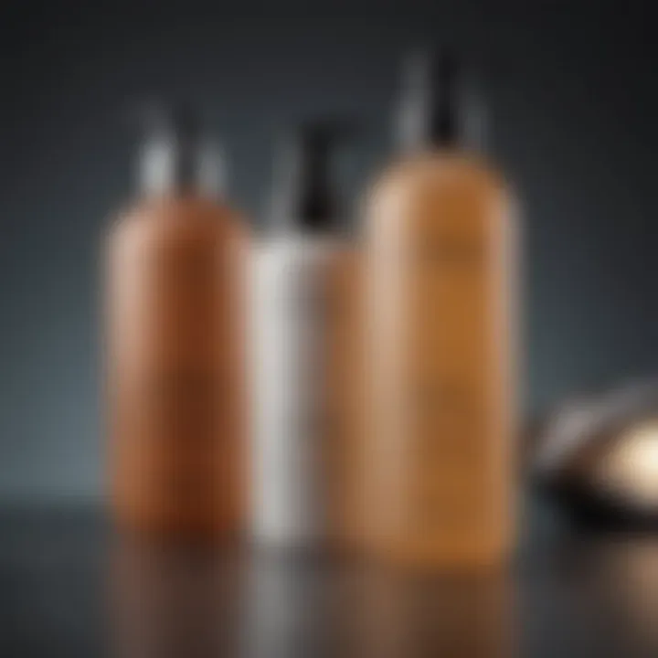 Moisture-rich hair care products on display